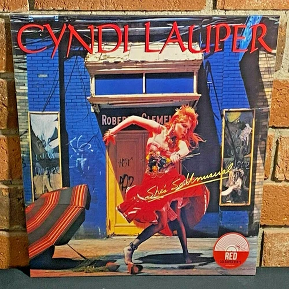 CYNDI LAUPER - She's So Unusual, Limited import N.A.D. RED COLORED VINYL LP New!