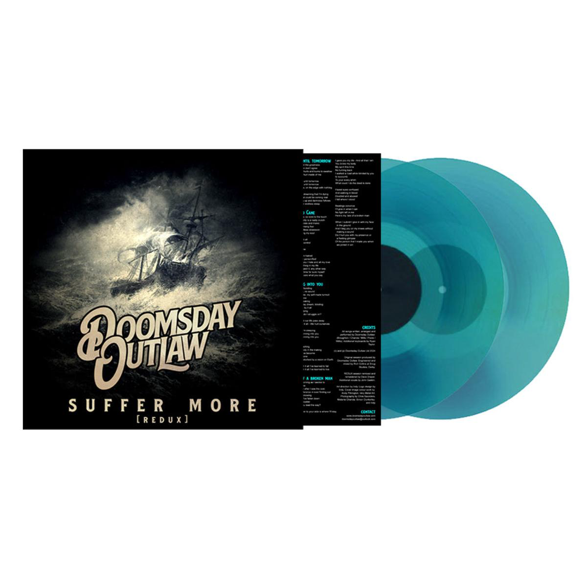 DOOMSDAY OUTLAW 8211 Suffer More (REDUX with insert) 8211 2LP 8211 Transparent Blue Vinyl