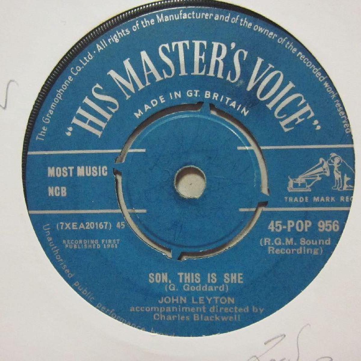 Son, This Is Sue/ Six White Horses-HMV Blue-7  Vinyl-Ex/VG