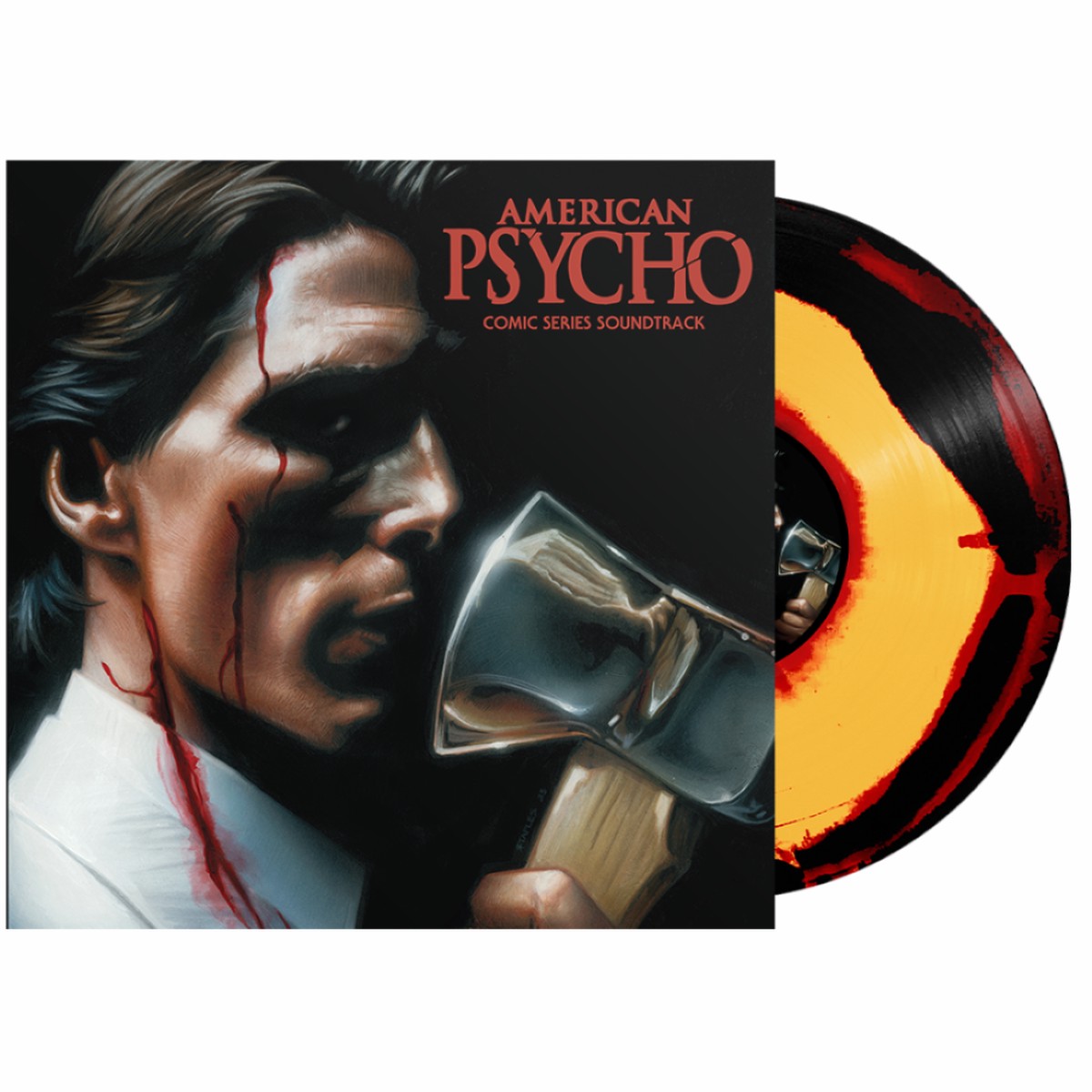 American Psycho Comic Series Soundtrack Vinyl LP Apple Red, Beer & Black Galaxy Colour 2024