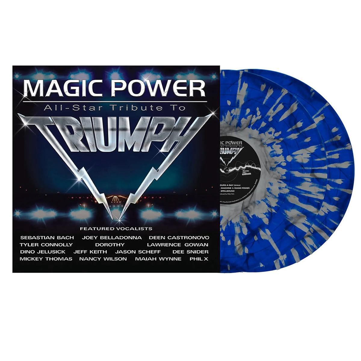 TRIUMPH 8211 Magic Power All Star Tribute to Triumph 8211 2LP 8211 Dark Blue and White Splatter Vinyl MAY 30