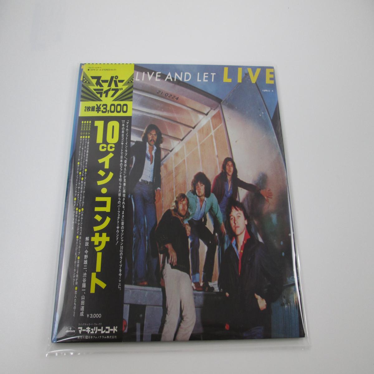 10cc live and let live 15RR-3,4 with OBI Japan LP Vinyl