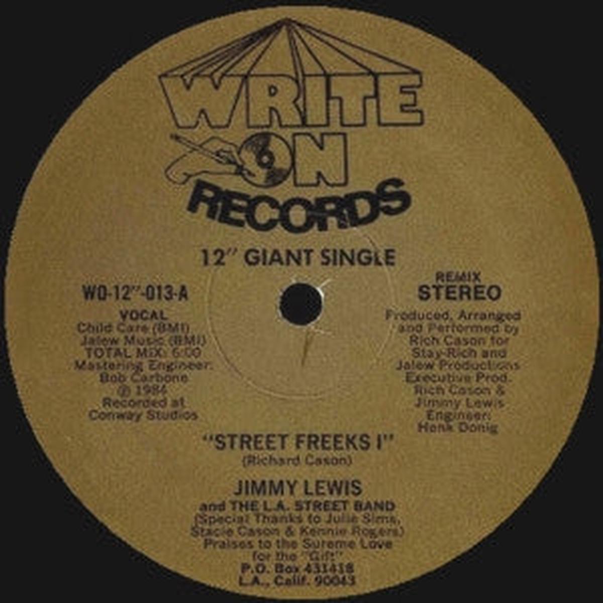 Jimmy Lewis And The L.A. Street Band - Street Freeks (12") (VG+)