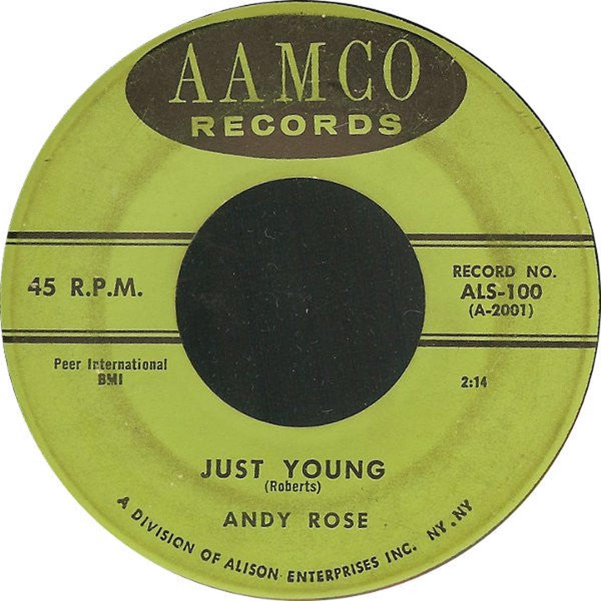 Andy Rose - Just Young (7") (VG+)