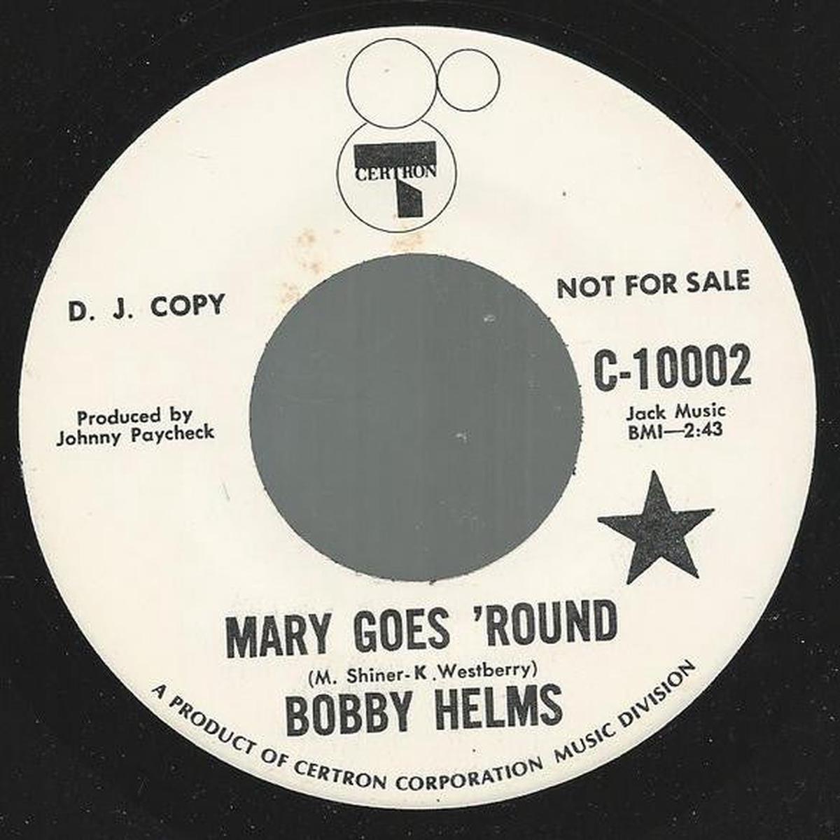 Bobby Helms - Mary Goes 'Round (7", Promo) (VG)