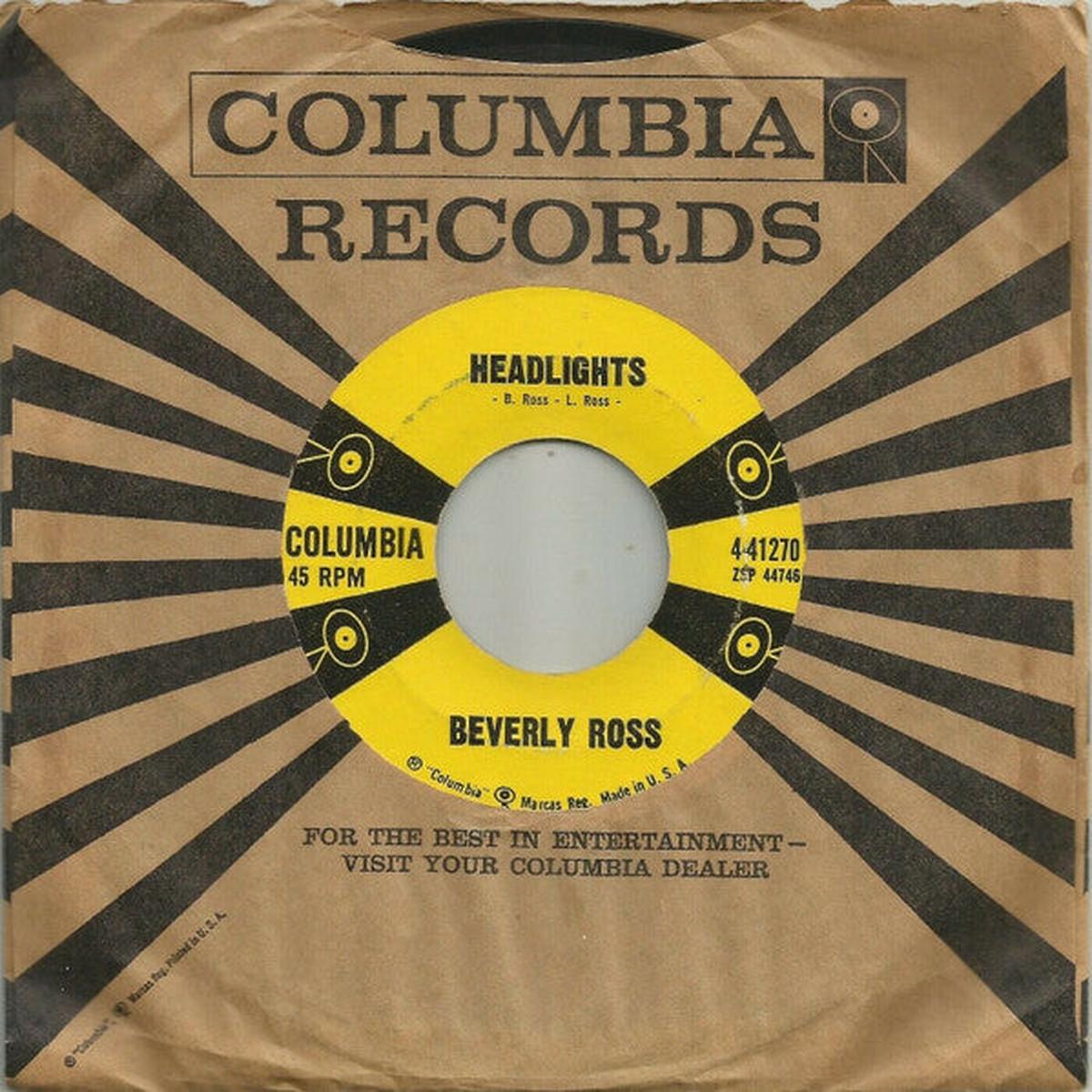 Beverly Ross - Headlights (7", Single) (VG)