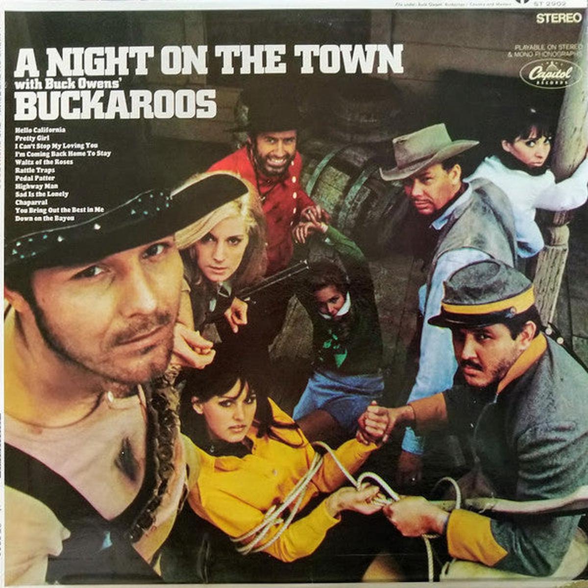 Buck Owens' Buckaroos - A Night On The Town (LP, Album, Scr) (VG+)