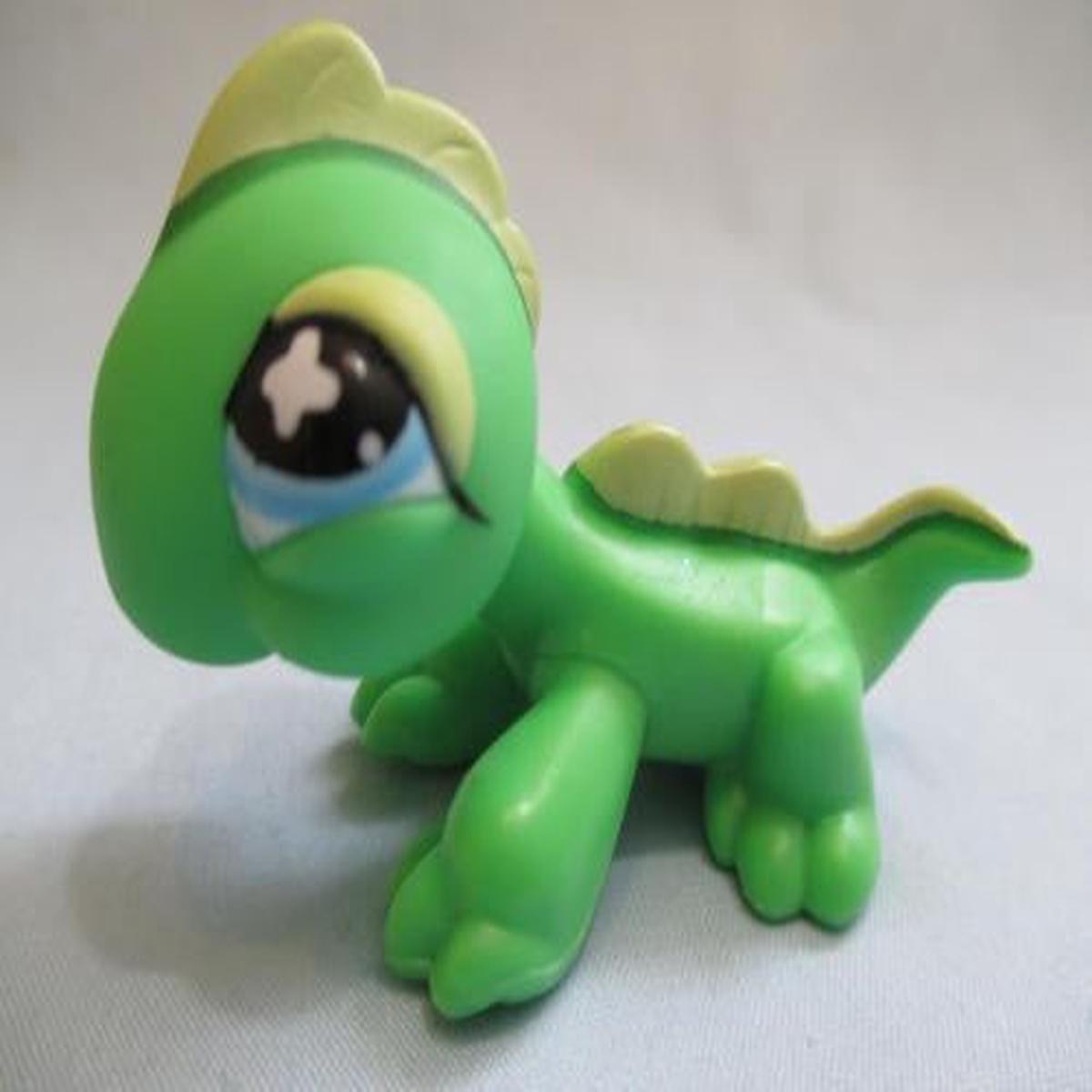 Littlest Pet Shop 651 Green and Yellow Iguana with Blue Eyes Authentic Apr11j