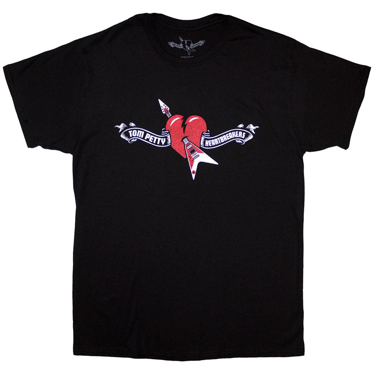 Tom Petty & The Heartbreakers Heart Logo - Black | L