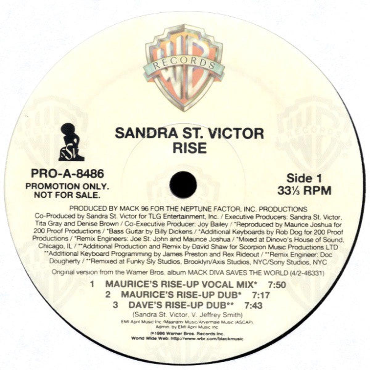 Sandra St. Victor - Rise (12", Promo) (VG+)
