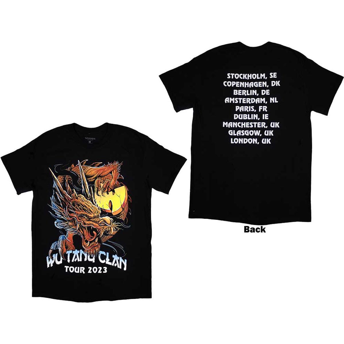 Wu-tang Clan Tour '23 Dragon Back Print - Black | XL